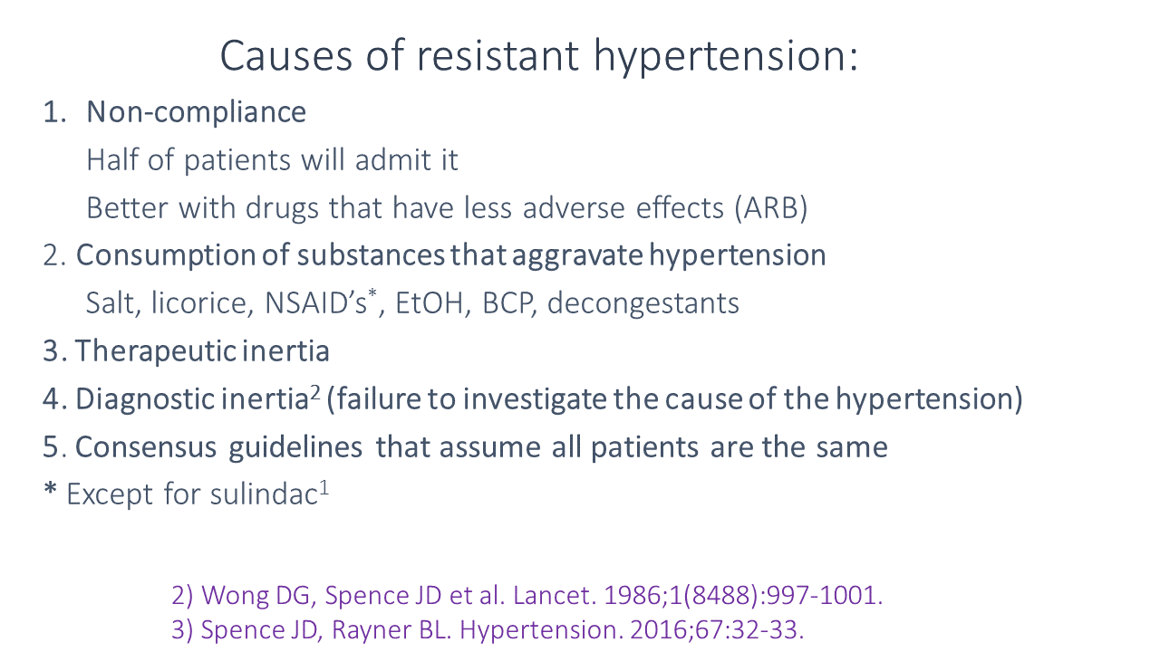 Causes of resistant hypertension World Stroke Academy